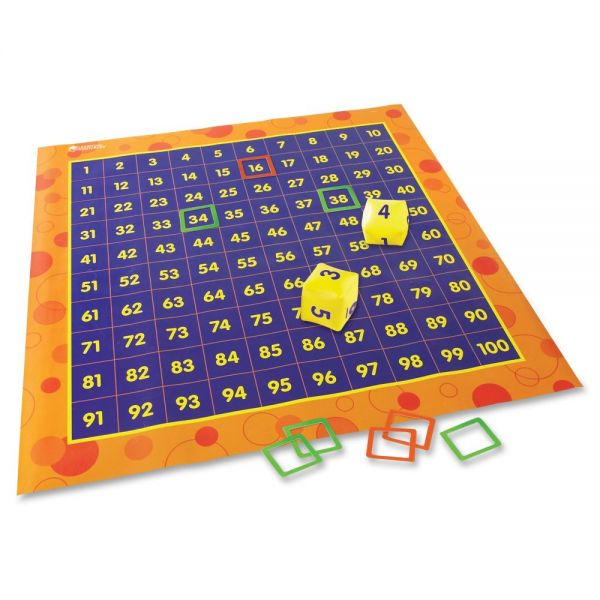 LRNLER1100 Learning Resources Hip Hoppin' Hundred Mat Floor Game