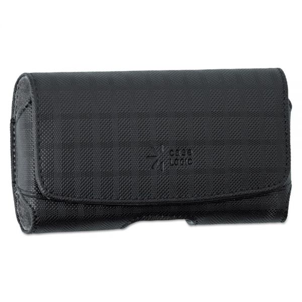 BTHCLP197DRD Case Logic Horizontal Pouch for Belt, Plaid Design, Black