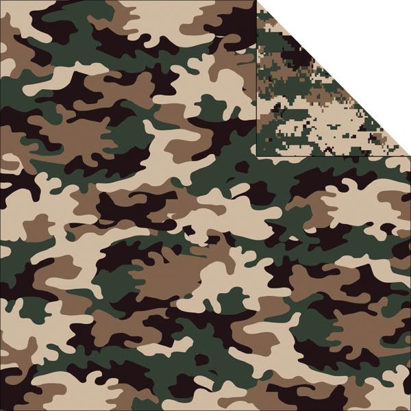 NOTM362078 Camouflaged Double-Sided Cardstock 12"X12"