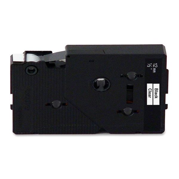 BRTTC10 Brother P-Touch TC Tape Cartridges for P-Touch Labelers, 1/2"w, Black on Clear, 2/Pack