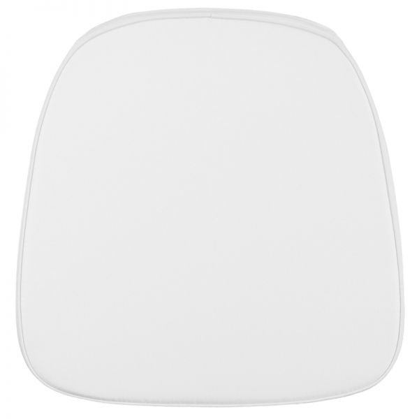 FHFLELCSNWHGG Flash Furniture Soft Snow White Fabric Chiavari Chair Cushion
