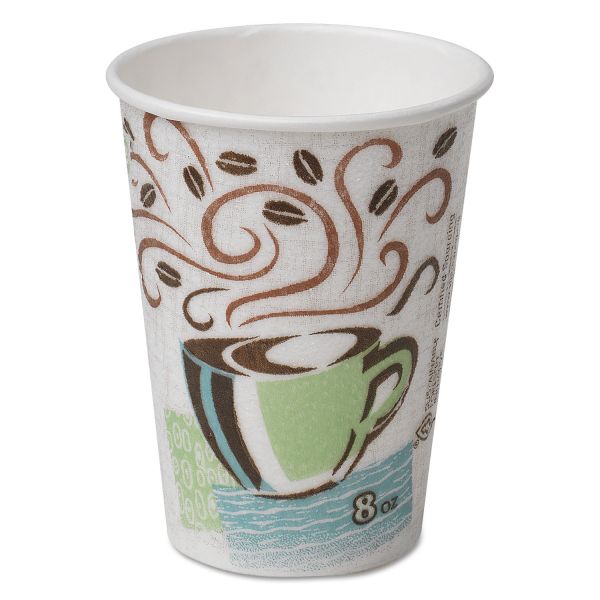 DXE5338CDWR Dixie PerfecTouch Hot Cups, 8oz, Coffee Dreams, Individually Wrapped, 50/Bag, 20/CT
