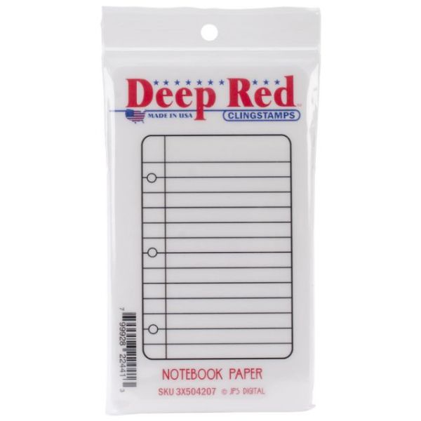 NOTM064395 Deep Red Cling Stamp 2.25"X3.25"