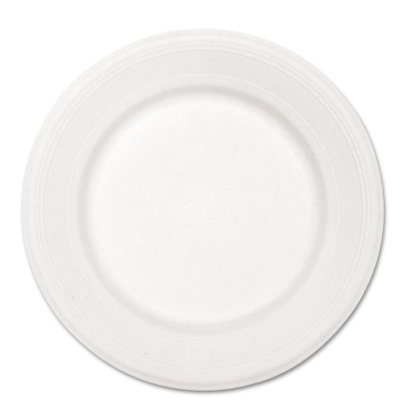 HUH21217 Chinet Paper Dinnerware, Plate, 10 1/2" dia, White, 500/Carton