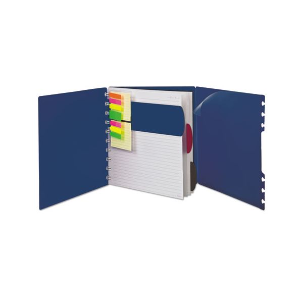 TOP25634 Ampad Versa Crossover Notebook, Legal/Wide, 24 lb, 11 x 8 1/2, Navy, 60 Sheets, 2/Pack