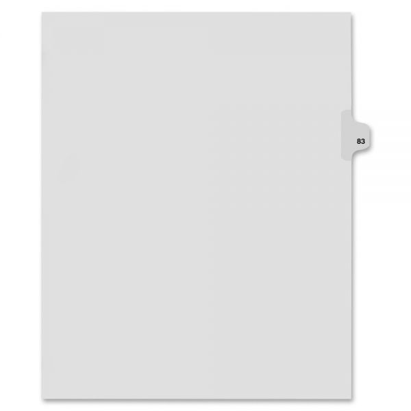 KLF82283 Kleer-Fax 80000 Series Side Tab Legal Index Dividers