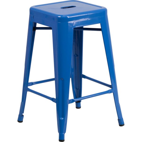 FHFCH3132024BLGG Flash Furniture 24'' High Backless Indoor-Outdoor Counter Height Stool