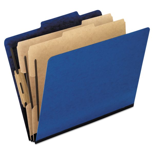 PFX2257BL Pendaflex Six-Section Colored Classification Folders, Legal, 2/5 Tab, Blue, 10/Box