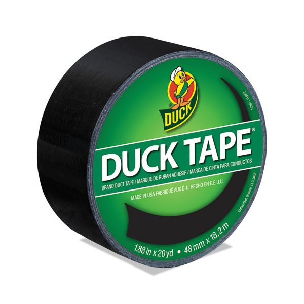 DUC1265013 Duck Colored Duct Tape, 9 mil, 1.88" x 20 yds, 3" Core, Black