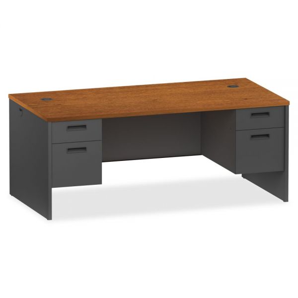 LLR97100 Lorell 97000 Series Modular Double Pedestal Computer Desk
