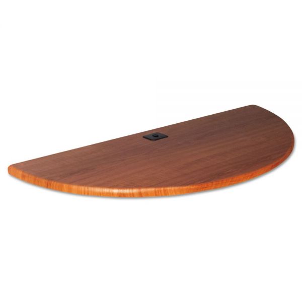 BLT90301 BALT Height-Adjustable Flipper Table Top, Half-Round, 48w x 24d, Cherry