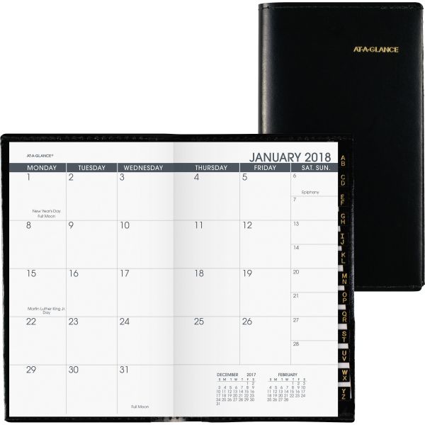 AAG7006405 AT-A-GLANCE Pocket-Size Monthly Planner, 3 1/2 x 6 1/8, White, 2019