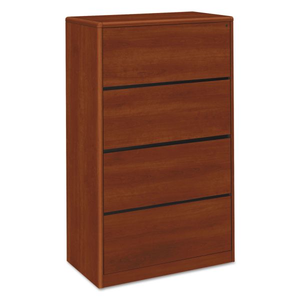 HON107699CO HON 10700 Series Four Drawer Lateral File, 36w x 20d x 59 1/8h, Cognac