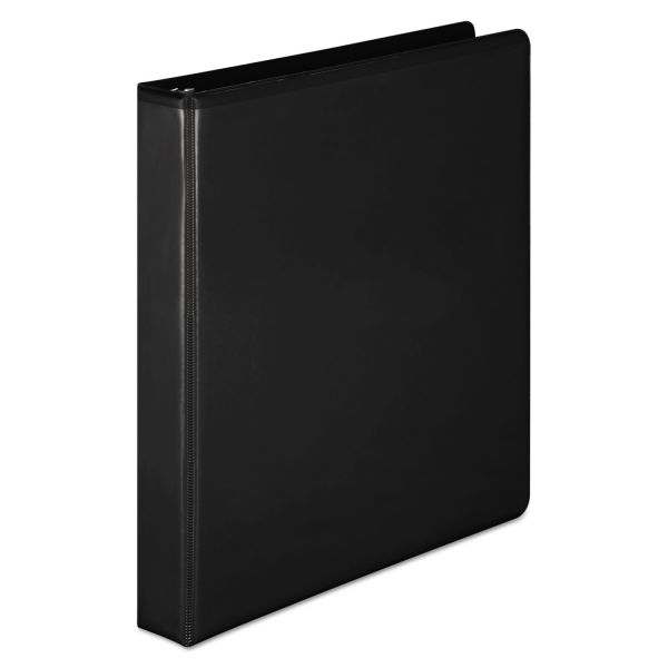 WLJ38614B Wilson Jones Basic 3-Ring View Binder, 1" Capacity, D-Ring, Black