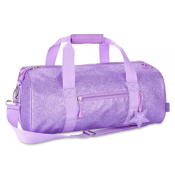 IGRM3E5513 Bixbee Sparklicious Kids Glitter Large Duffle Bag - Purple