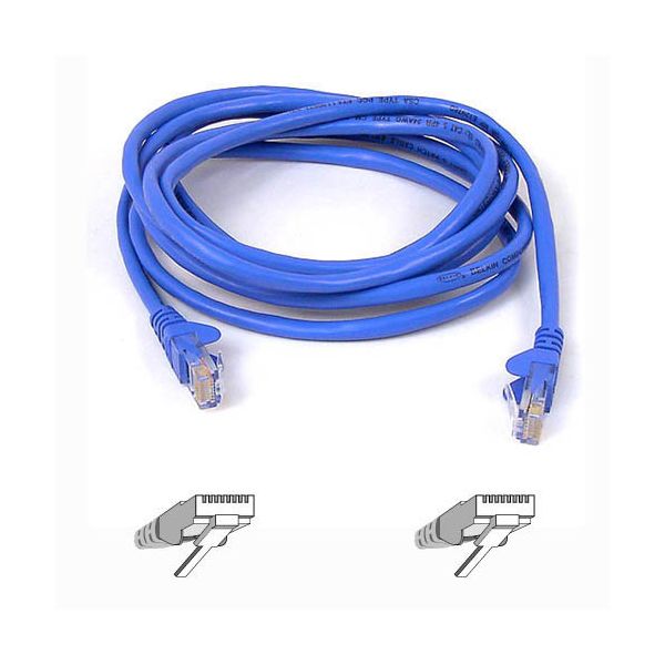 SYNX2287095 Belkin Cat6 Snagless Patch Cable, 5 Feet Blue