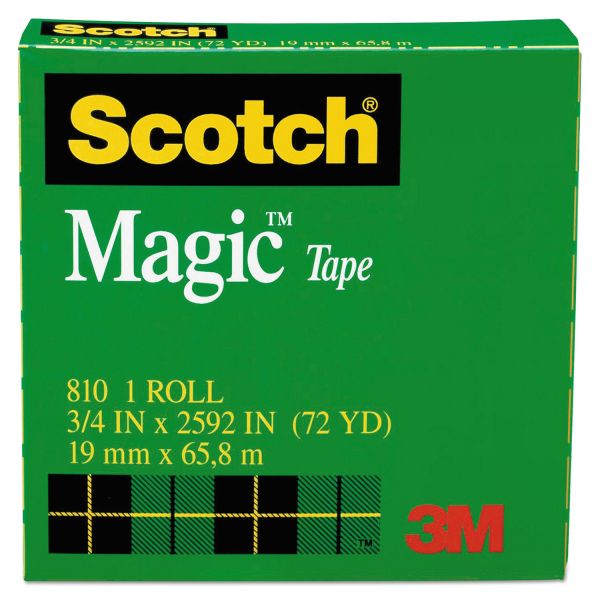 MMM810342592 Scotch Magic Tape Refill, 3/4" x 2592", 3" Core, Clear