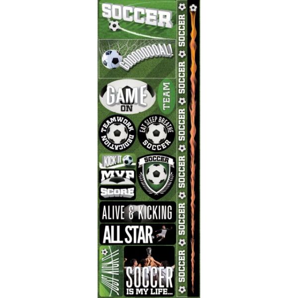 NOTM082280 Real Sport Die-Cut Cardstock Stickers 4.25"X13"