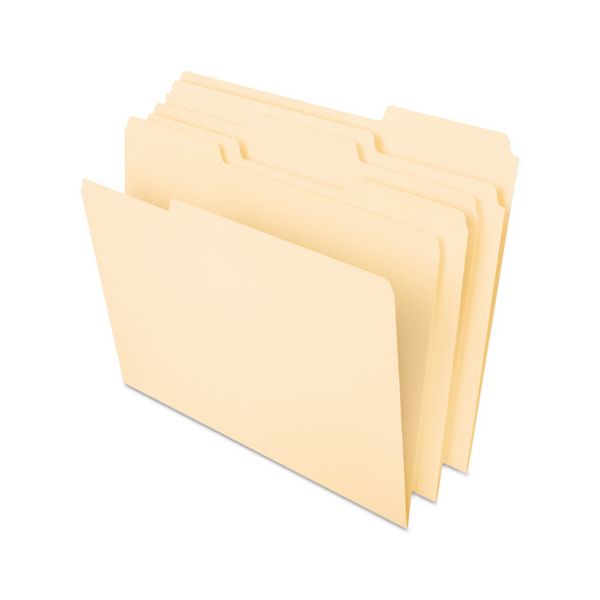 PFX421013 Pendaflex Interior File Folders, 1/3 Cut Top Tab, Letter, Manila 100/Box