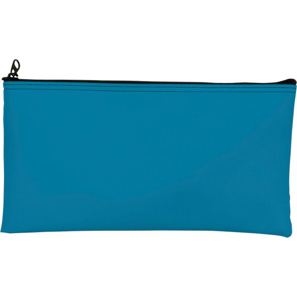 MMF2340416W38 MMF Industries Leatherette Zippered Wallet, Leather-Like Vinyl, 11w x 6h, Marine Blue