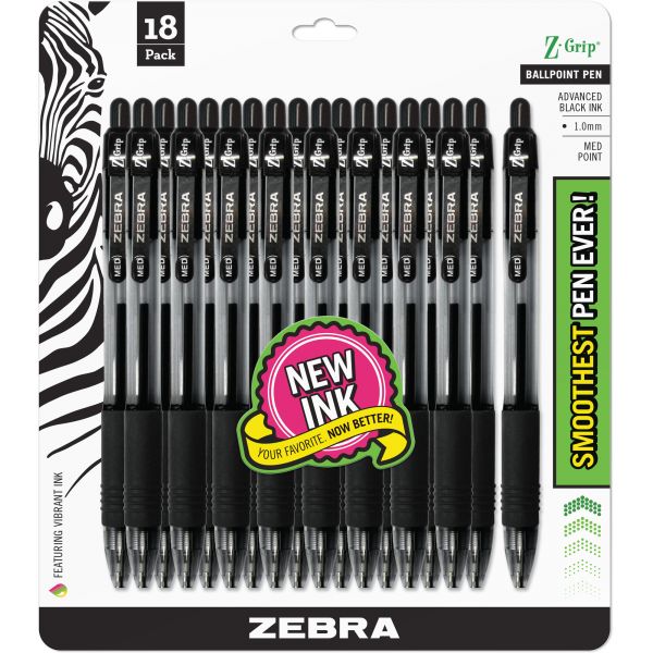 ZEB22218 Zebra Pen Z-Grip Retractable Ballpoint Pens