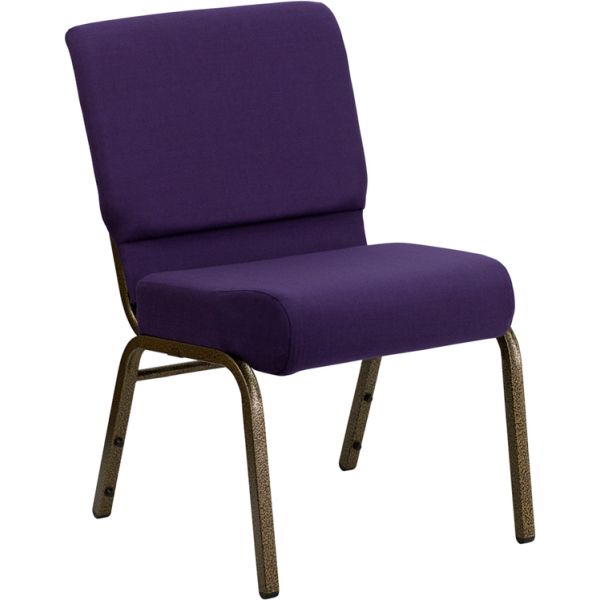 FHFFDCH02214GVROYGG Flash Furniture Purple Fabric Church Chair