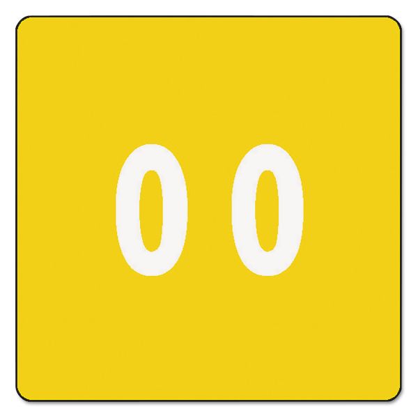 SMD67420 Smead Single Digit End Tab Labels, Number 0, White, 250/Roll