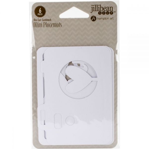 NOTM282131 Healthy Hello Mini Placemats Die-Cut Cards 3"X4" 6/Pkg