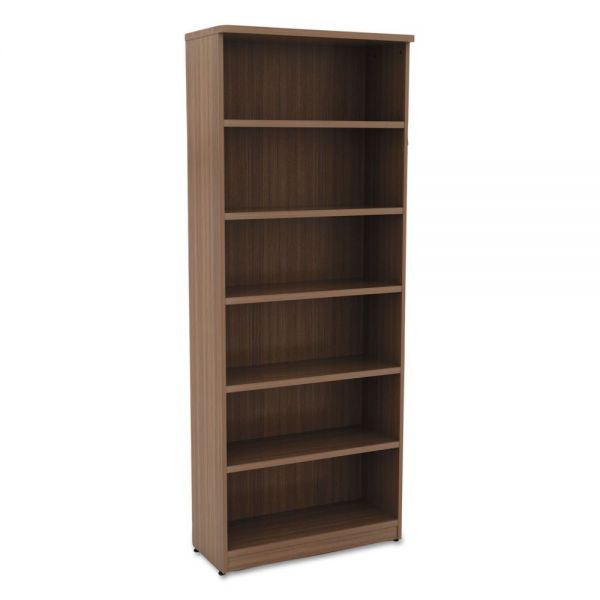 ALEVA638232WA Alera Valencia Series Bookcase, Six-Shelf, 31 3/4w x 14d x 80 3/8h, Mod Walnut