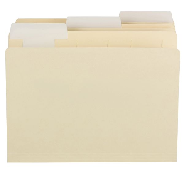 SMD10403 Smead FlexiFolder Heavyweight Manila File Folders with Movable Tabs