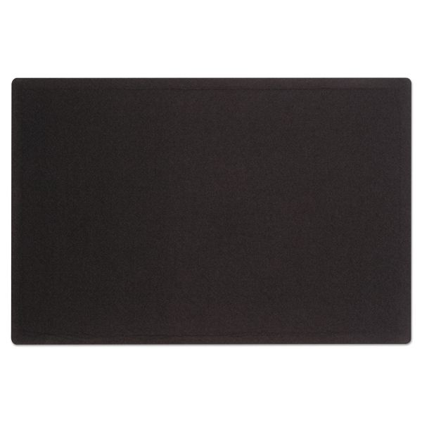 Quartet Oval Office Fabric Bulletin Board, 48 x 36, Black