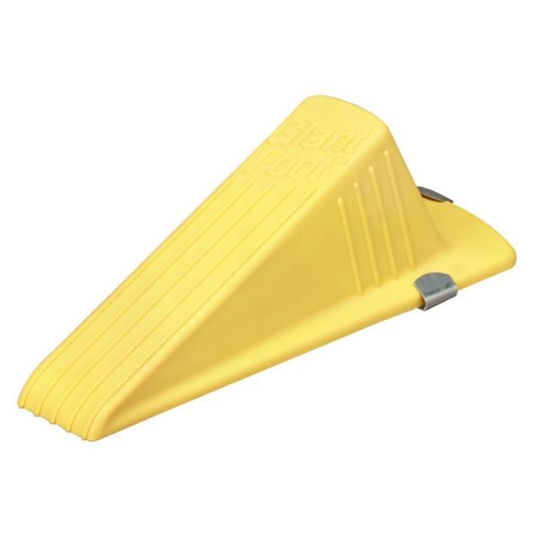 MAS00967 Master Caster Giant Foot Magnetic Doorstop, No-Slip Rubber Wedge, 3-1/2w x 6-3/4d x 2h, Yellow
