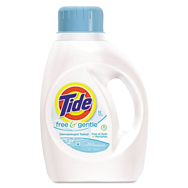 PGC13885 Tide Free & Gentle Laundry Detergent, 50oz Bottle, 6/Carton