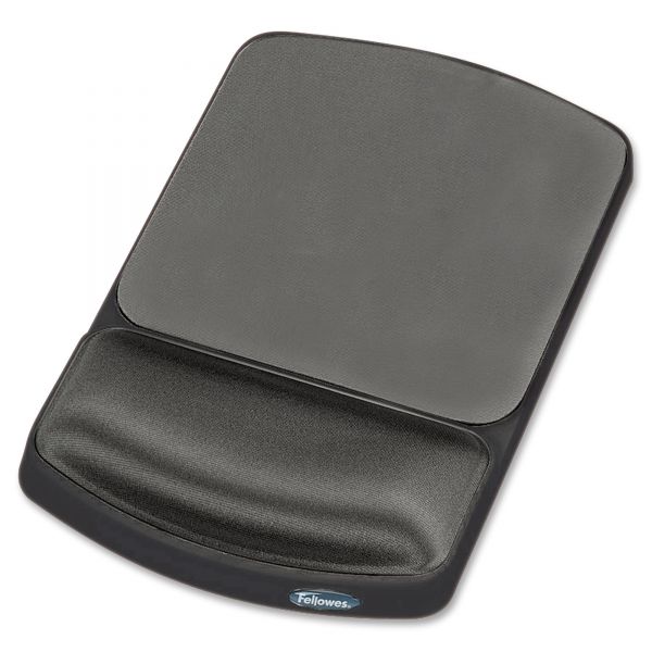 FEL91741 Fellowes Gel Mouse Pad w/Wrist Rest, Nonskid, 6 1/4 x 10 1/8, Platinum/Graphite