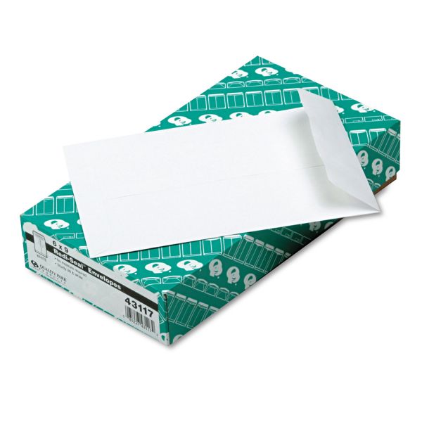 QUA43117 Quality Park Redi Seal Catalog Envelope, #55, 6 x 9, White, 100/Box