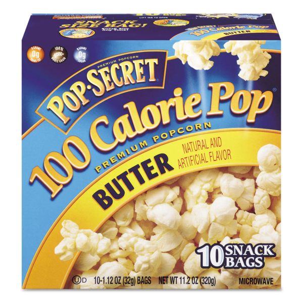 DFD27182 Pop Secret Microwave Popcorn, Butter, 1.2 oz Bags, 10/Box