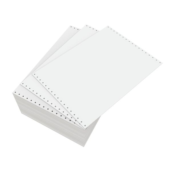 Domtar Continuous Form Paper, Standard Perforation, 12" x 8 1/2", 18 Lb ...