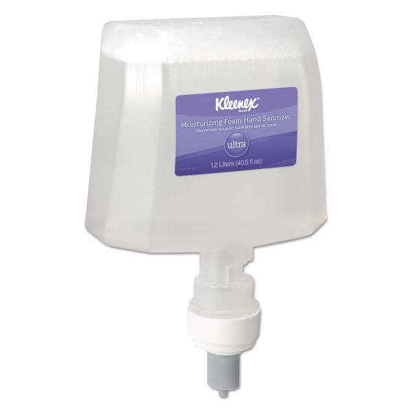 KCC34643 Kleenex Ultra Moisturizing Foam Hand Sanitizer, 1,200 ml, Clear, 2/Carton