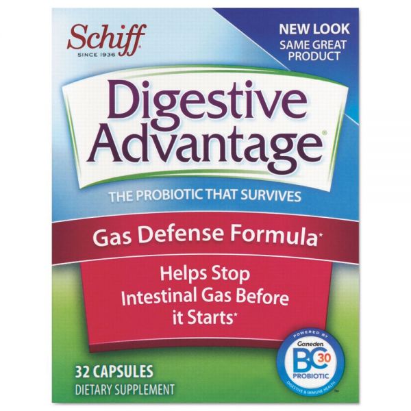 DVA00136 Digestive Advantage Probiotic Gas Defense Capsule, 32 Count, 36/Carton