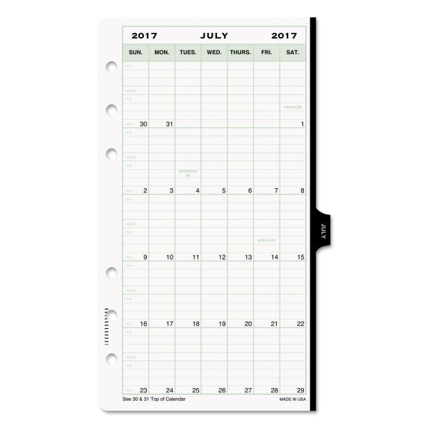 DTM10801 Day-Timer Reference Dated Two-Page-per-Day Organizer Refill, 3 3/4 x 6 3/4, 2018