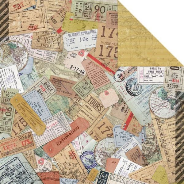 NOTM330143 Now Boarding Double-Sided Cardstock 12"X12"