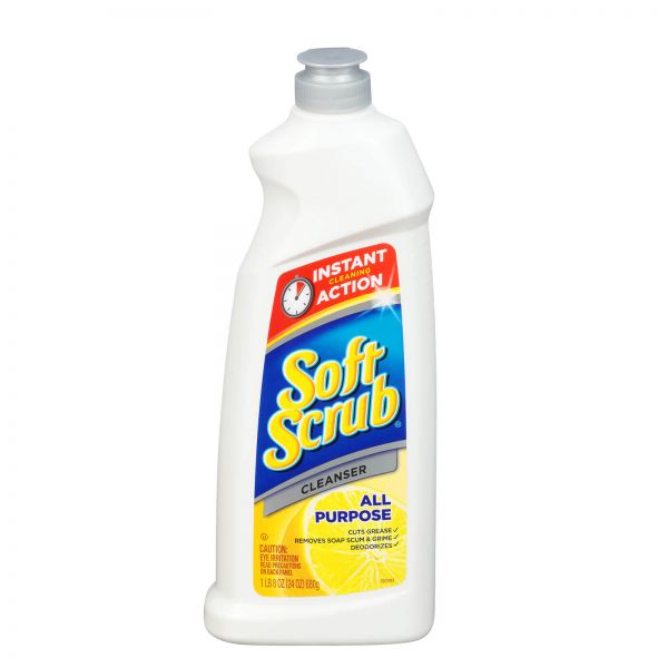 Soft Scrub Total AllPurpose Bath And Kitchen Cleaner, Lemon Scent, 24