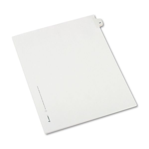 AVE82222 Avery Allstate-Style Legal Exhibit Side Tab Divider, Title: 24, Letter, White, 25/Pack