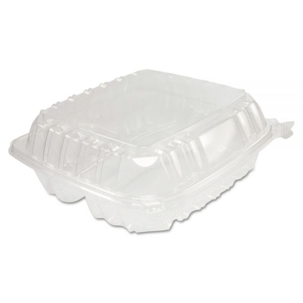 DCCC90PST3 Dart ClearSeal Hinged-Lid Plastic Containers, 8 1/4 x 3 x 8 1/4, Clear 125/PK 2 PK/CT
