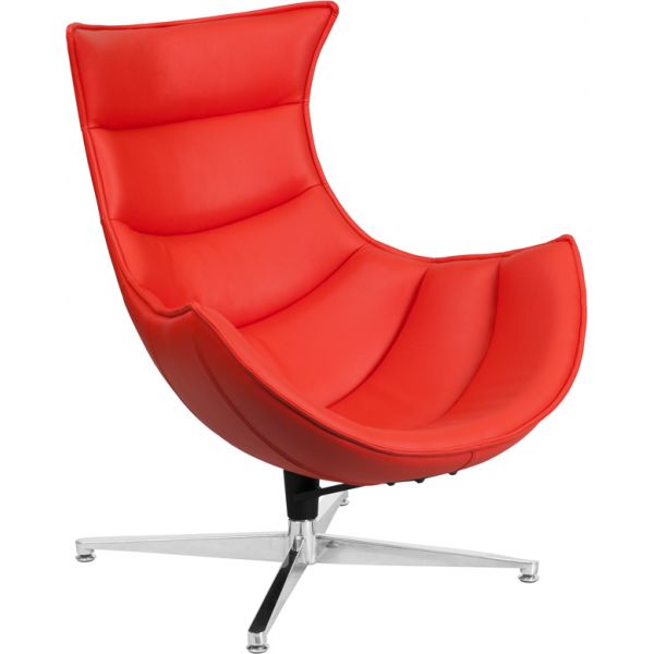 FHFZB34GG Flash Furniture Leather Swivel Cocoon Chair