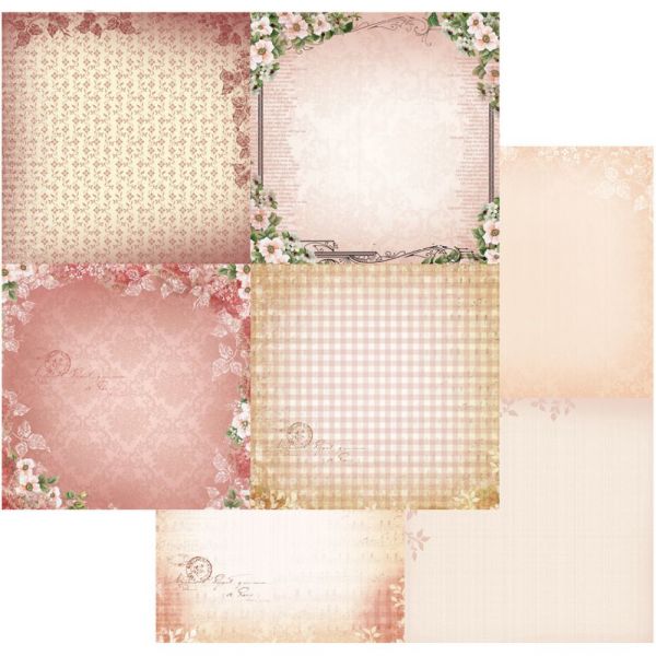NOTM325943 Vintage Rose Garden Double-Sided Paper 12"X12"