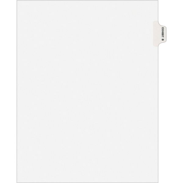 AVE01372 Avery-Style Preprinted Legal Side Tab Divider, Exhibit B, Letter, White, 25/Pack