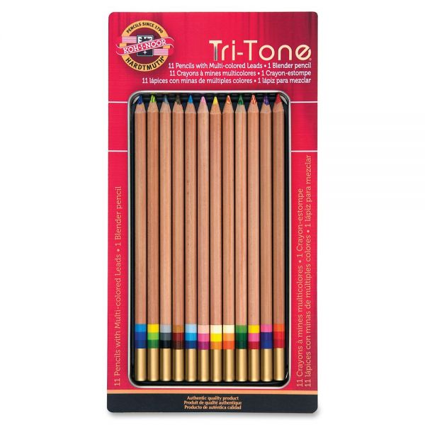 KOHFA33TIN12BC Koh-I-Noor Tri-Tone Multi-Colored Pencils