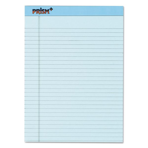 TOP63120 TOPS Prism Plus Colored Legal Pads, 8 1/2 x 11 3/4, Blue, 50 Sheets, Dozen