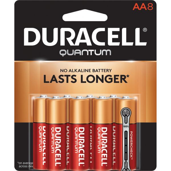 DURQU1500B8Z Duracell Quantum Alkaline Batteries, AA, 8/PK